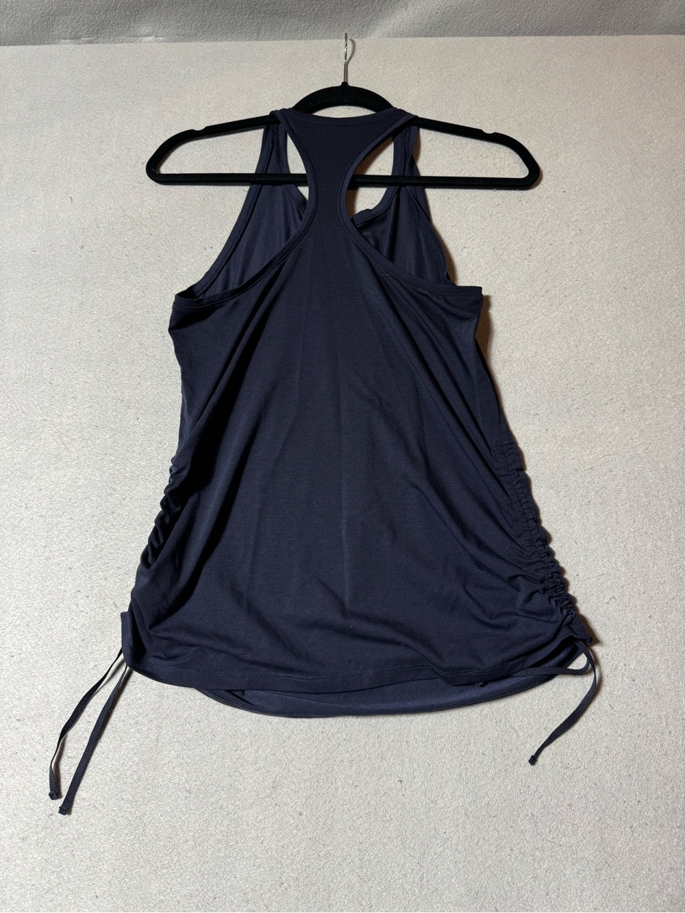 Athleta Navy Racerback Ruched Side Tank - Picture 3 of 4